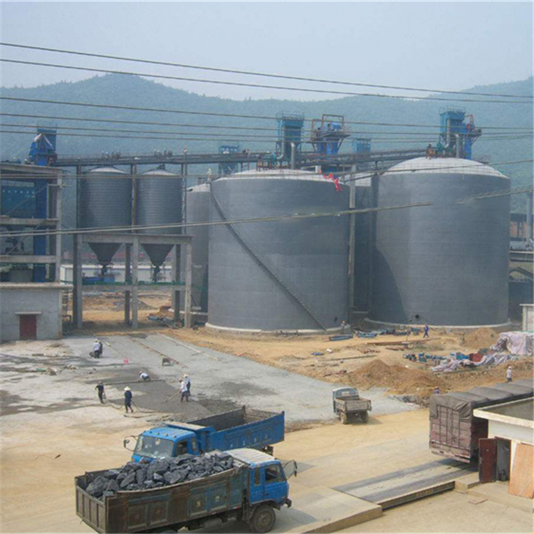 黄石水泥钢板仓2座3000吨青岛项目进入施工