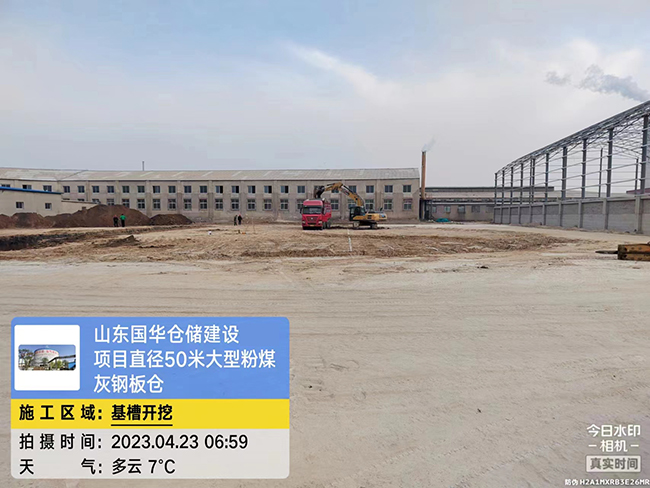 黄石大型粉煤灰钢板仓直径50米项目进场